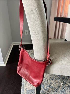 Red Leather - Coach Women's Crossbody bag